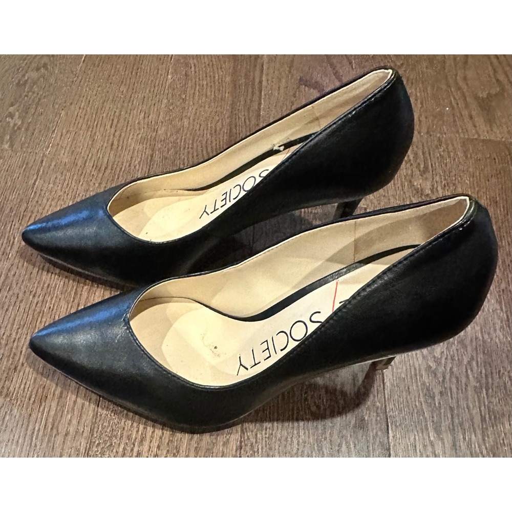Sole Society Womens Black Pointed Toe Pumps Stiletto Heels Size 6M 36.5
